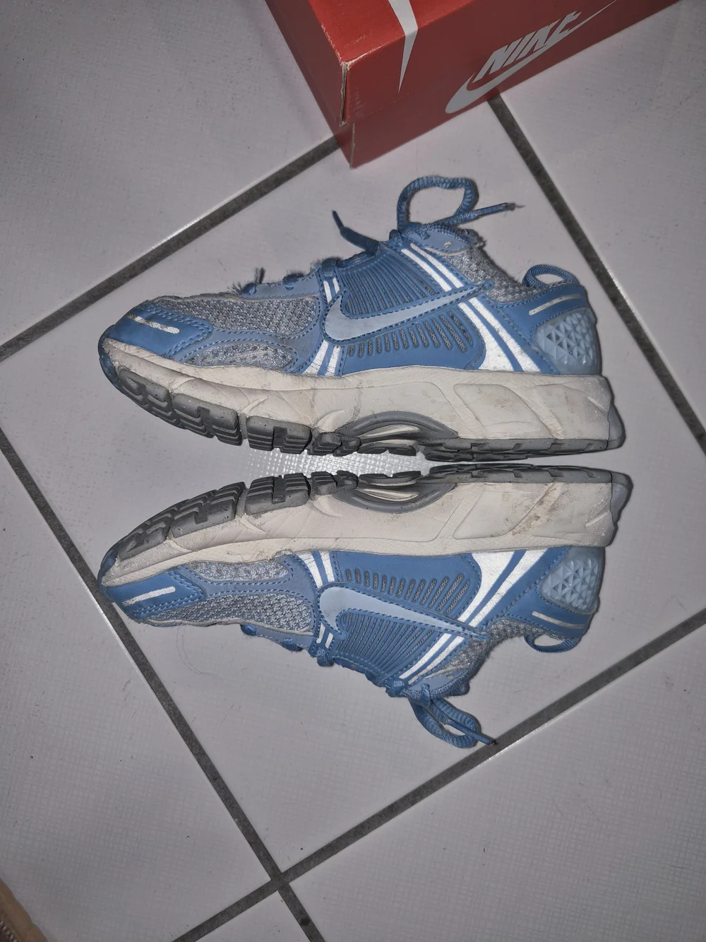 Nike Vomero 5 Kids Light Blue Mesh Athletic Sneakers